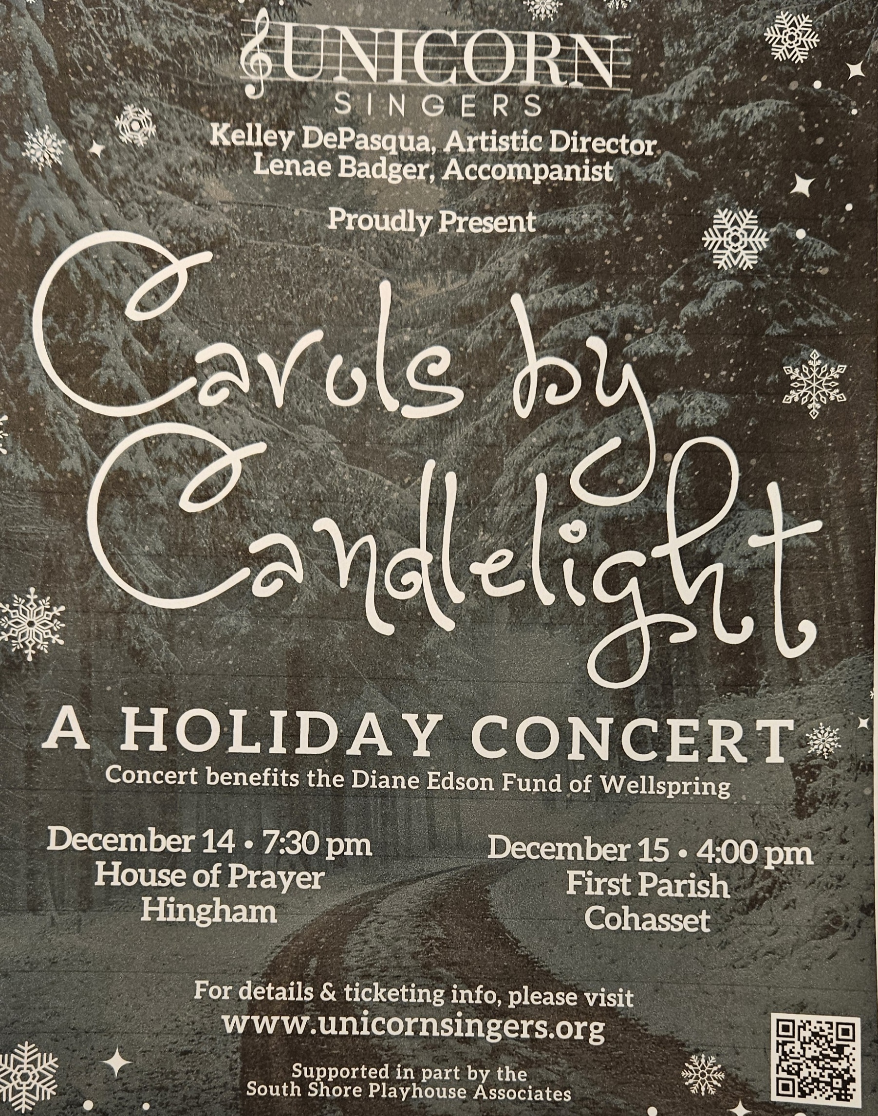 Unicorn Singers Holiday Concert, "Carols By Candlelight"